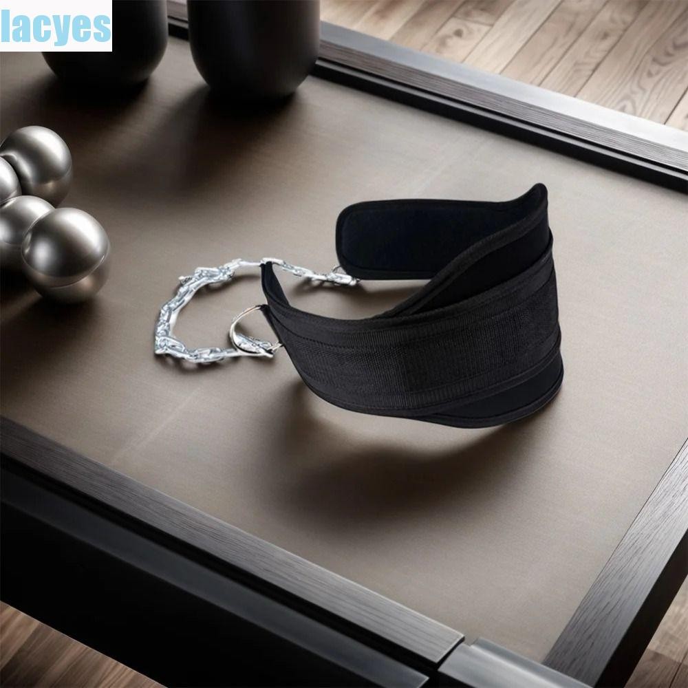 LAYES เข็มขัดยกน้ําหนัก, Thicken Double Layers Weighted Pull-up Belt, Smooth Surface Adjustable Barb