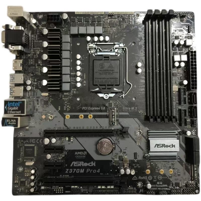 ASRock Z370M PRO4 Z370 เมนบอร์ด Z370M-PLUS B360M รองรับ CPU รุ่น 8/9 รับประกันหนึ่งปี