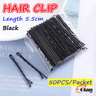 Glanxuan กิ๊บดำ 50 ชิ้น กิ๊บดำติดผม ทรงผมเรียบง่ายคลิปเล็ก วัสดุดีเยี่ยม hair clip