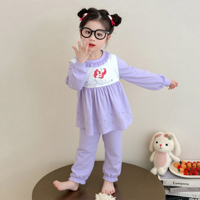 ชุดนอนแขนยาวสำหรับเด็กหญิง สไตล์เจ้าหญิง เหมาะสำหรับฤดูใบไม้ร่วง ไซ즈 90-140 - รูปที่ 2