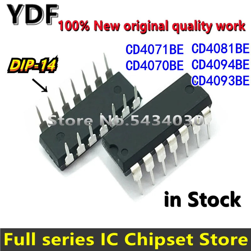 5PCS CD4094BE CD4093BE CD4081BE CD4071BE CD4070BE DIP14 CD4094 CD4093 CD4081 CD4071 CD4070 DIP-16 ชิ