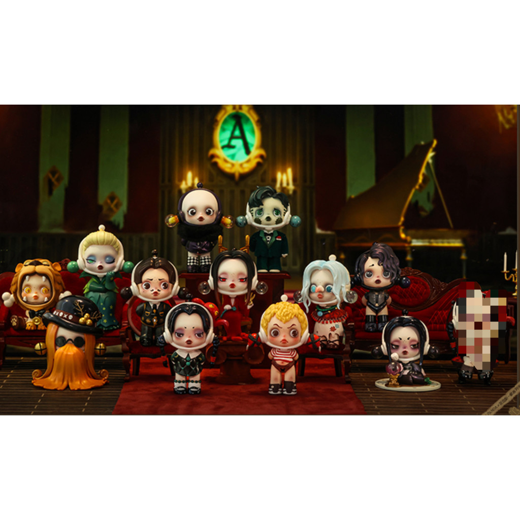 ส่งฟรีกว่า 99 หยวน!POPMART POPMART ของแท้ SKULLPANDA Adams Family Series Mystery Box