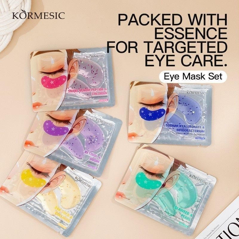 ขายร้อน#KORMESIC膠原蛋白緊緻精華眼膜Eye มาส์กแพทช์ ลบเส้นละเอียด Dark Circles Eye Bags lx