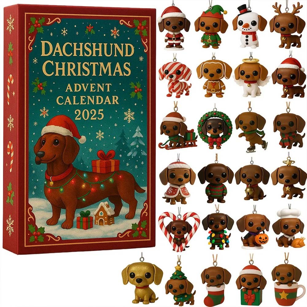 Dachshund Advent Calendar 2025 Christmas Countdown Calendar Collectibl