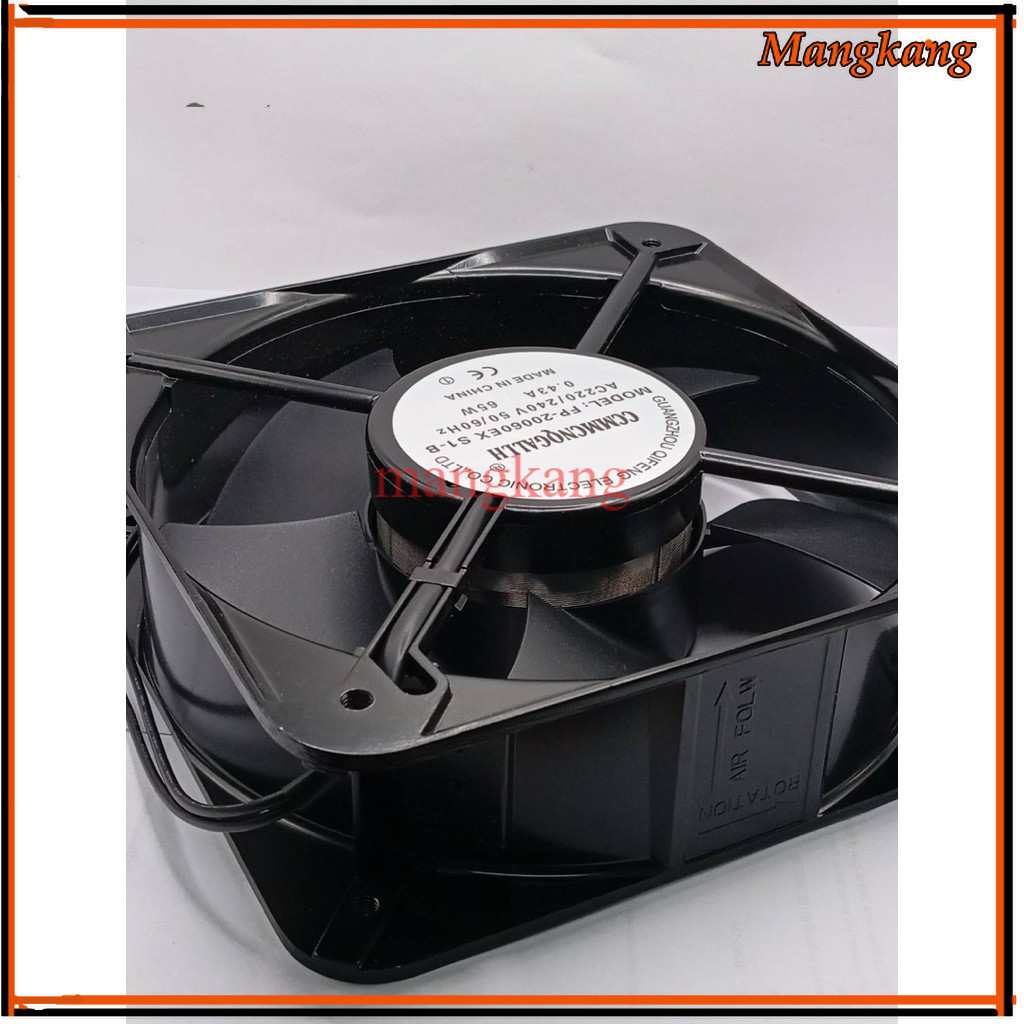 ถูกคุ้ม พัดลม 8นิ้ว สี่เหลี่ยม 220v 2สาย  MODEL: FP-20060EX S1-B AC220/240V 50/60Hz 0.43A 65W ราคาโร