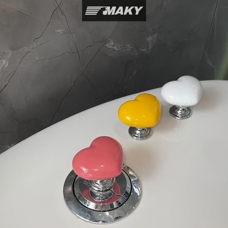 LLPH รูปหัวใจห้องน้ํา Presser Love ห้องน้ํากดปุ่มห้องน้ําปุ่มน้ํา Push อาบน้ําตกแต่งห้องเล็บ Protector LLP - รูปที่ 7