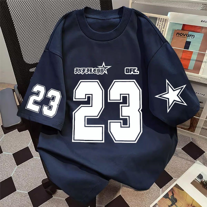 ChillTee🧀เสื้อยืดเย็นเ สื้อยืด oversize รูปแบบถนน โคตรนุ่ม ผ้าคอตตอน ลาย "OFC Twenty Three" สินค้าให