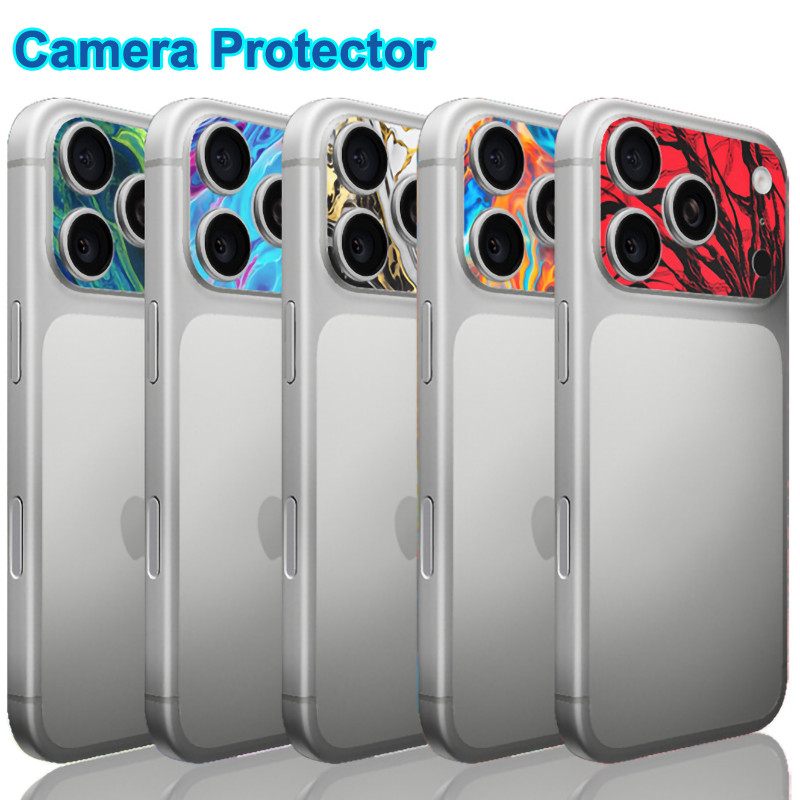 ผิวที่มีสีสันเข้ากันได้สําหรับ iPhone 17 Pro Max 17Pro ตัวป้องกันเลนส์กล้อง 3M สติกเกอร์