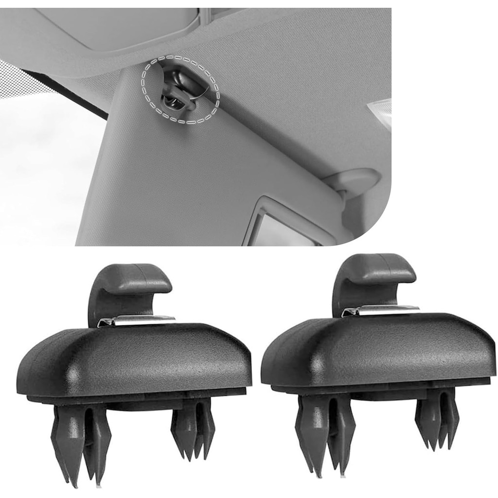 2 ชิ้นภายใน Sun Visor Hook คลิป,อัพเกรดรถ Visor Holder Hook, OEM # 8E0857563AE59, 8U0857562A ใช้ได้ก