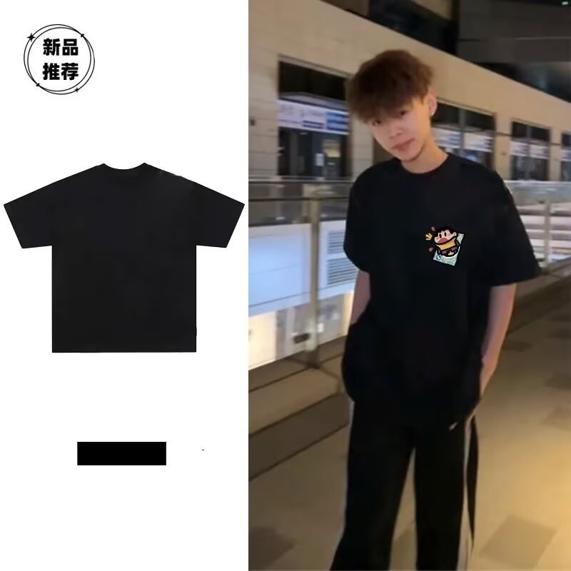 COD 2025 Short Sleeve T-Shirt for Men Summer Heavy Cotton Versatile Cartoon Crayon Shin-chan Top Cas