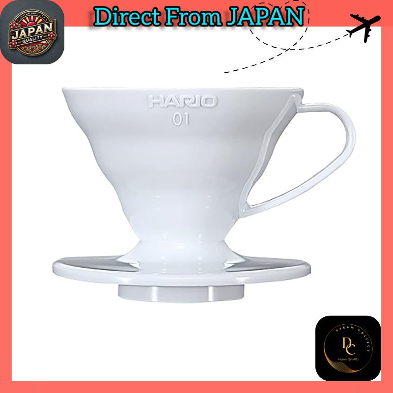 HARIO V60 01 Transparent Coffee Dripper White for 1-2 Cups VDR-01-W