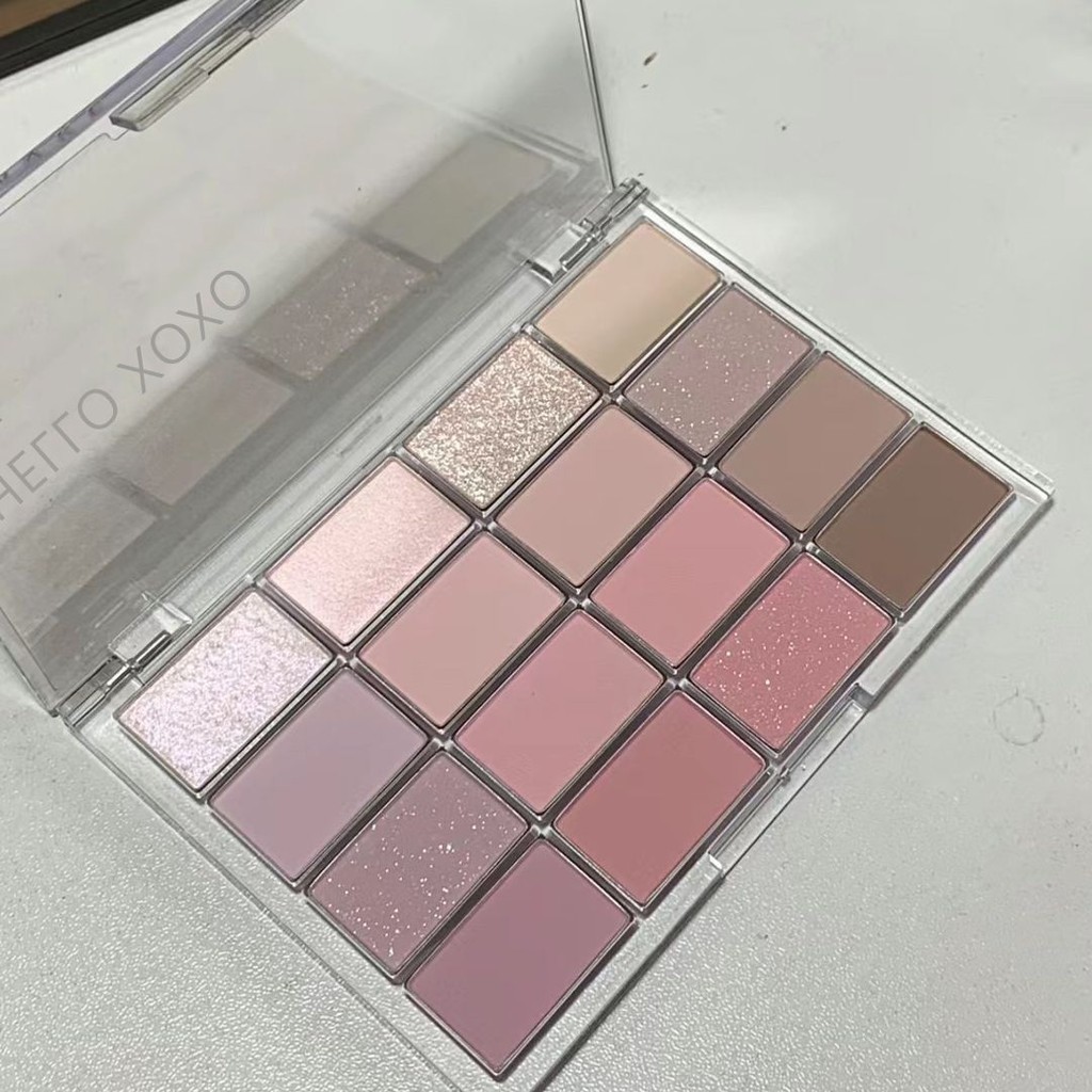 อายแชโดว์พาเลท อายแชโดว์พาเลทแต่งหน้าและคอนทัวร์HELLO XOXO พาเลทอายแชโดว์สไตล์เกาหลี 16 สี Pearles M