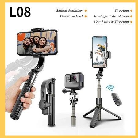 4 In1 L08 มือถือGimbal Stabilizerสําหรับการถ่ายภาพวิดีโอโทรศัพท์Anti-Shake Selfie/Stickขาตั้งกล้อง/ท