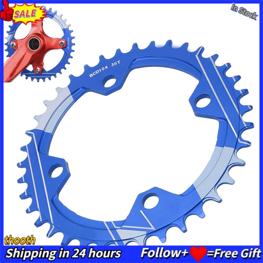 Thooth Thooth-th แคบ CHINEDRING 38T การส่งผ่านที่มีประสิทธิภาพแรงกระแทกอย่างแรงมุมตัดโค้งส่วนโค้งสำห