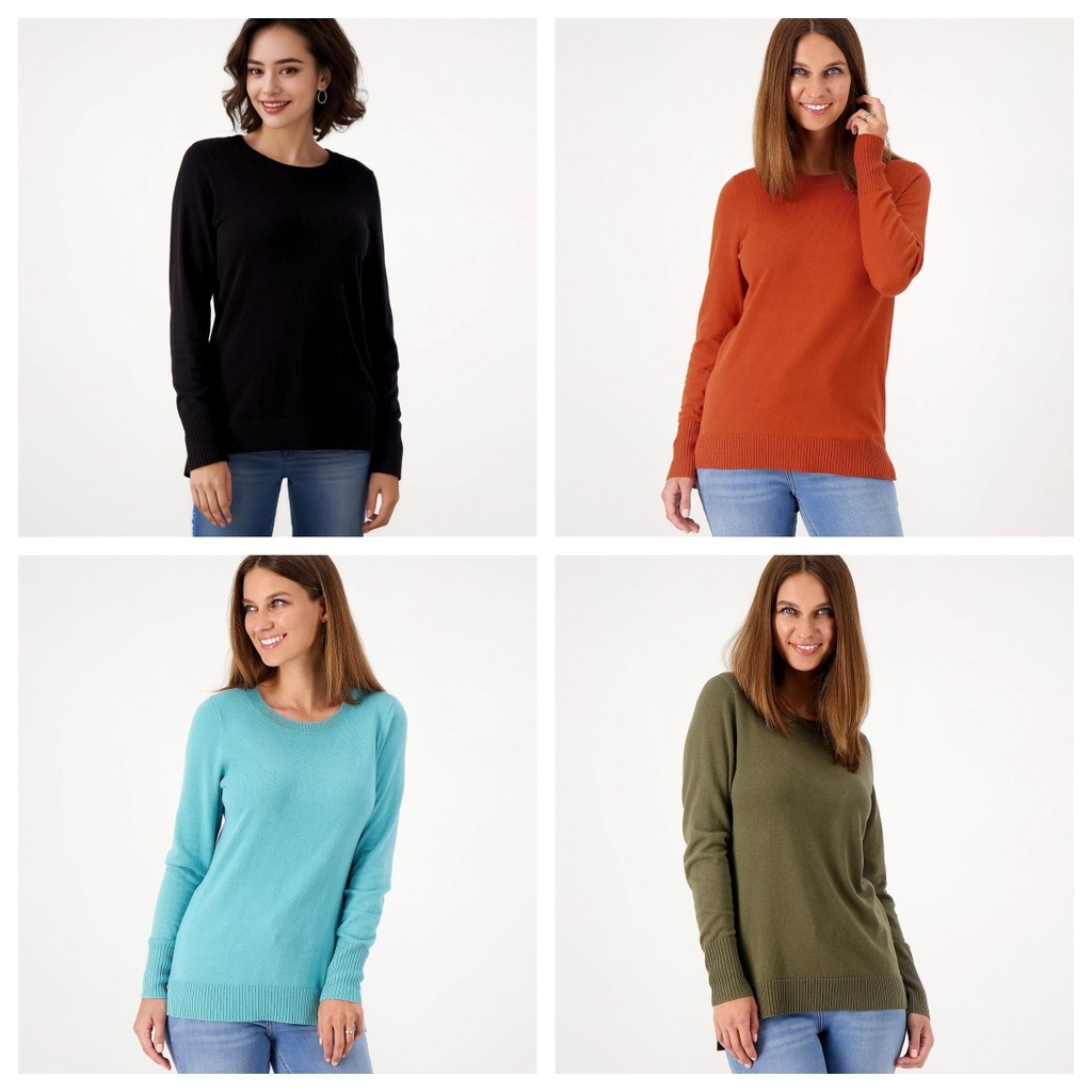 Clipped Tail Crewneck Plus Size 993 grid Sweatergt888.vn20250930121811