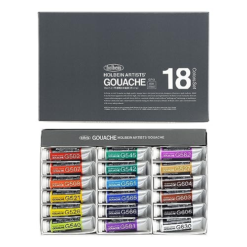 Holbein Opaque Watercolor Paint (Gouache) G713 15ml 18-Color Set 03713