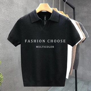 เสื้อโปโลชายสไตล์เรโทร สไตล์เกาหลี ทันสมัย ​​เนื้อผ้าคุณภาพดี สวมใส่สบาย เสื้อผู้ชายใส่ได้หลากหลาย มีสีเทา น้ำตาล ขาว และดำ [COD]