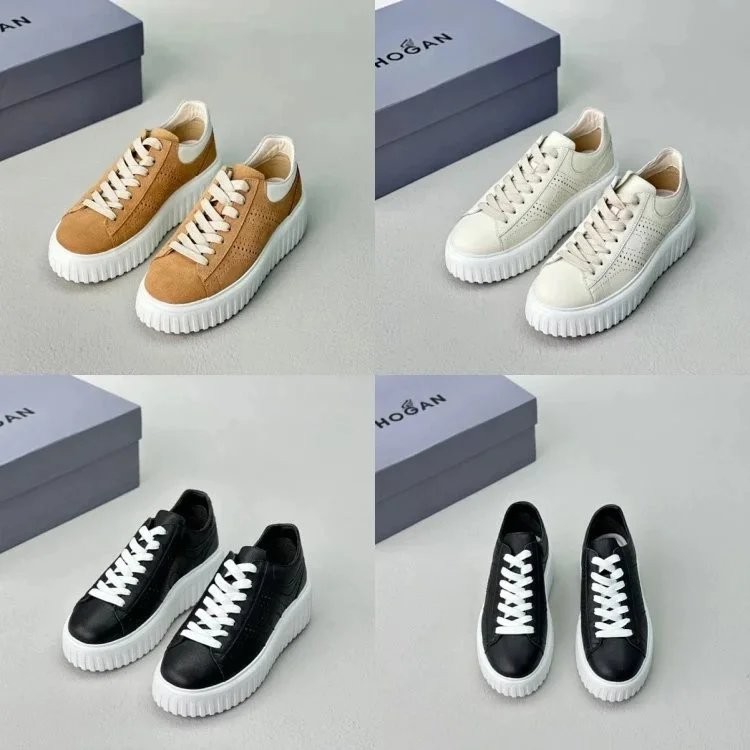 Hoga Hoga รองเท้ากีฬารองเท้าสีขาบรัดแบบเรโทรคลาสสิก ออกแบบมาให้ใส่ง่าย กระชับ และทนทาน สำหรับผู้ชายแ