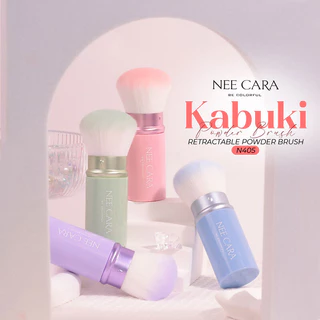 NEE CARA Kabuki Powder Brush N405 #Purple นีคาร่า แปรงคาบูกิสำหรับแต่งหน้า สีม่วง พับเก็บได้.