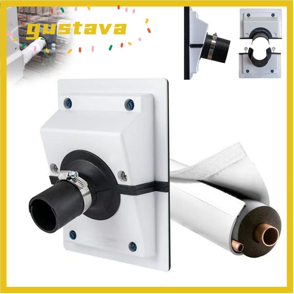 GUSTAVA Wall Sleeve, Split Cover 4.5/6cm HVAC Wall Penetration & Line-Set Cover Kit, Portable HVAC W