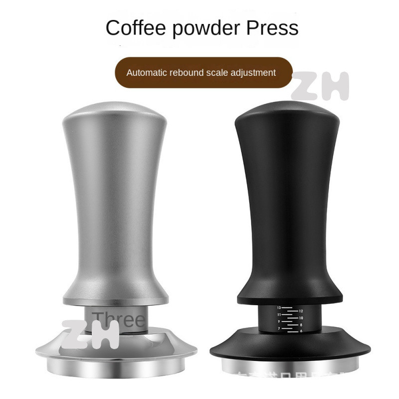 ZH Coffee Tamper with Scale Adjustable Press-Type Powder Distributor Constant Force Tamper Balance F