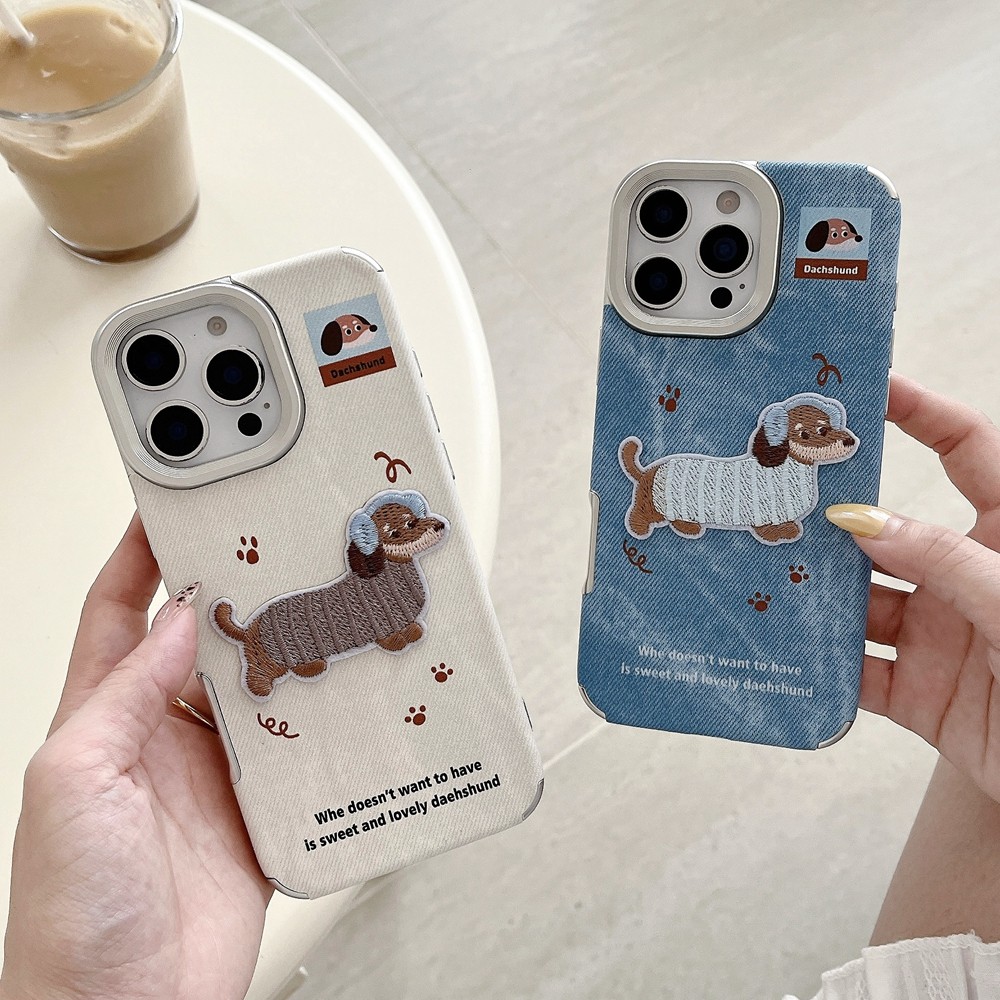 รูปแบบคาวบอยปักสุนัขเหมาะสําหรับ Apple 17promax 17Air เคสโทรศัพท์หนัง iPhone 16/15/14/13/12 เชือกเส้นเล็ก - รูปที่ 7