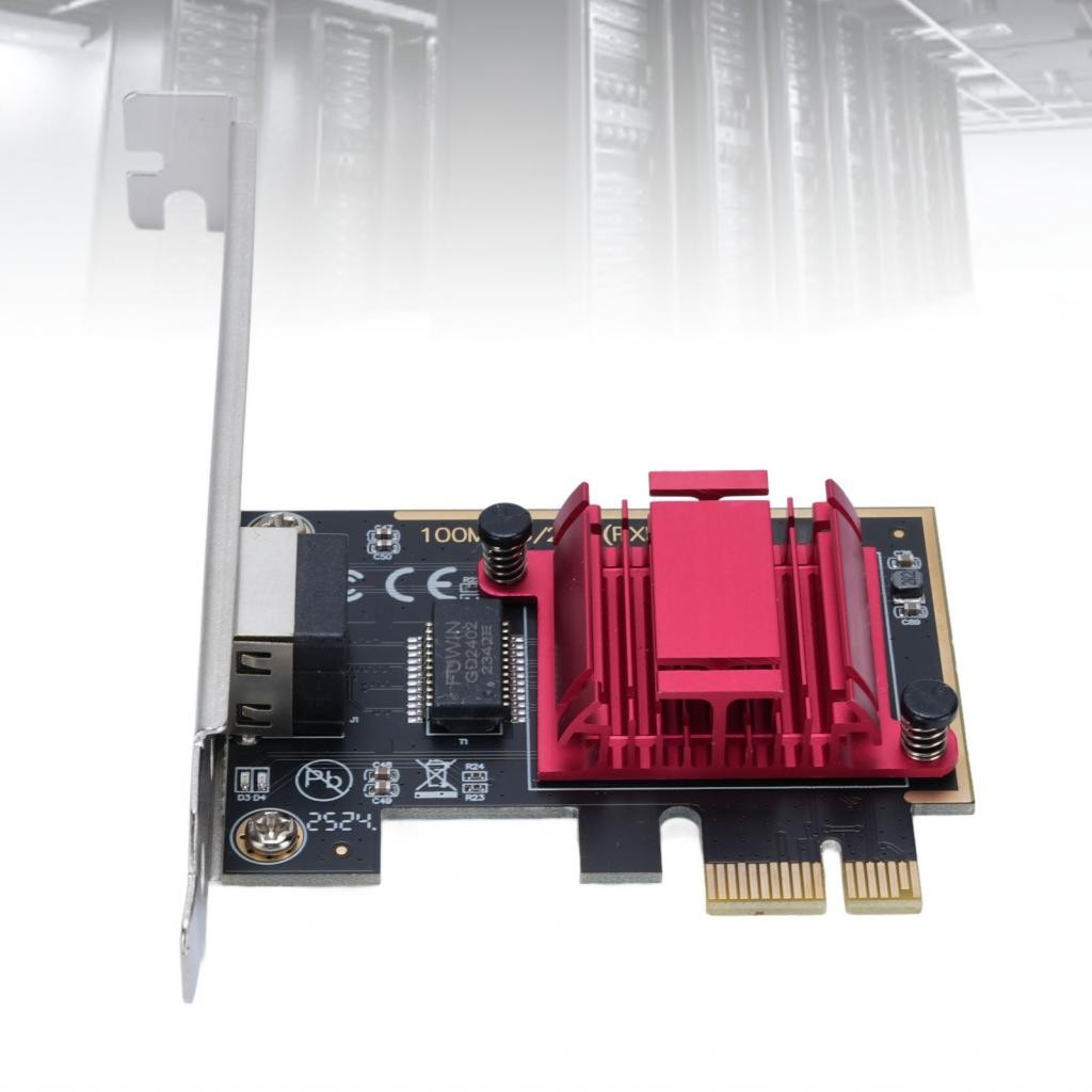 Lemendhk PCIe 2.5G Ethernet Card 10 100 1000M Gigabit Dual NIC พร้อม Wake on LAN Network Adapter สํา