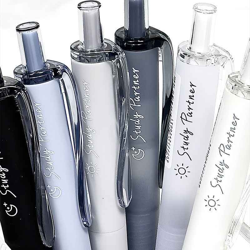 MENIU MENIU ปากกาเจลการเรียนรู้ Lapon ปากกา Series Push Type Fountain ปากกาสีดํา 0.5 มม.ลูกปัดคู่ Bu