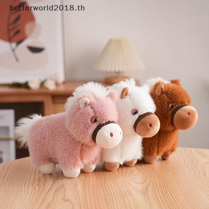 [bet] 1 ชิ้นตุ๊กตาทํามือการ์ตูนอะนิเมะหมอนน่ารัก 21 ซม. จําลองสั้นขาม้าตุ๊กตาตุ๊กตาของเล่นตุ๊กตาสนุก