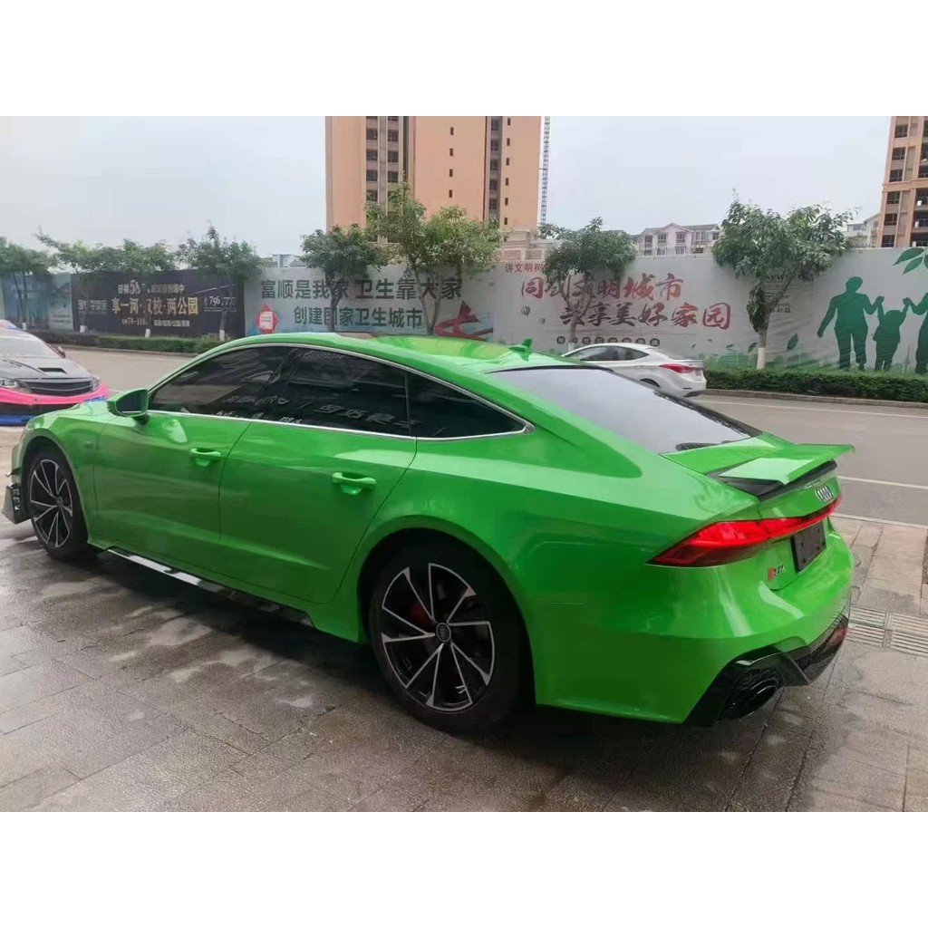 เหมาะสําหรับ Audi c8a7 ดัดแปลง RS7 กันชนหน้ารอบทิศทางขนาดใหญ่กันชนด้านหลังด้านหลังหางริมฝีปากคอ