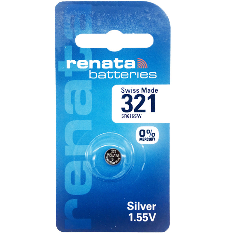 Renata 321 Swiss Watch แบตเตอรี่เดิม SR616SW นาฬิกาควอทซ์บางเฉียบปุ่มอิเล็กทรอนิกส์