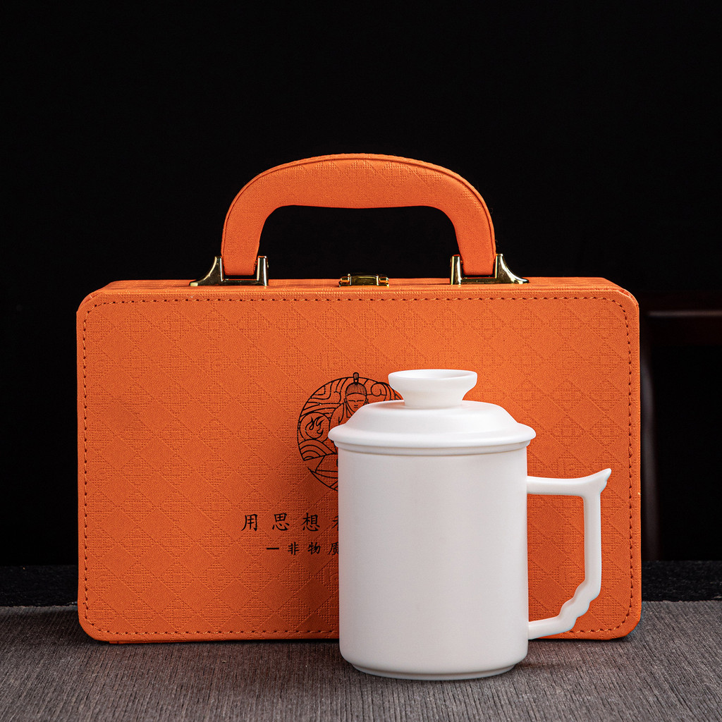 Suet Yusu Beaked ถ้วยชาถ้วยสํานักงานส่วนบุคคลเฉพาะเซรามิคจีนสีขาว Porcelain ชาน้ําแยกแก้วกรอง SEW8