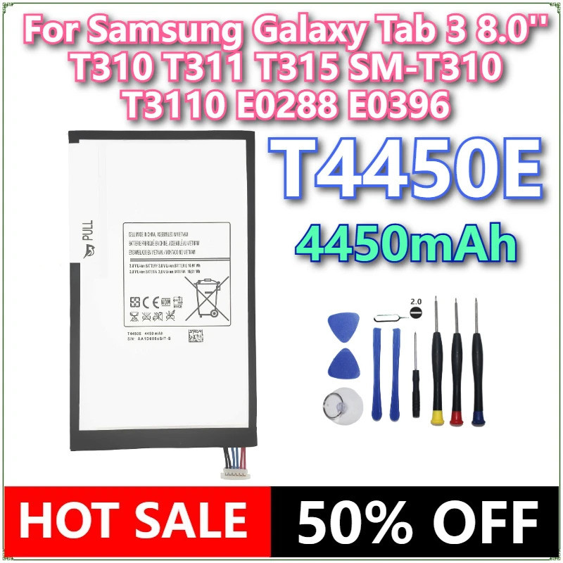 ยี่ห้อใหม่แท็บเล็ต T4450E แบตเตอรี่ 4450mAh สําหรับ Samsung Galaxy Tab 3 8.0 T310 T311 T315 SM-T310 