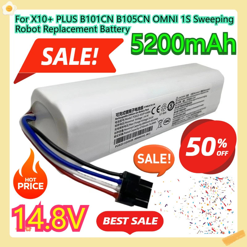 สําหรับ X10+ PLUS B101CN B105CN OMNI 1S หุ่นยนต์กวาดเปลี่ยนแบตเตอรี่