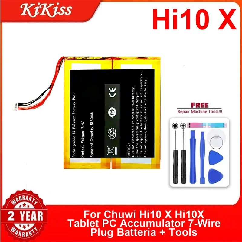 แบตเตอรี่แล็ปท็อป Hi10 X สําหรับ Chuwi Hi10 X Hi10X แท็บเล็ตพีซี Accumulator 7 สายปลั๊ก Batteria + เ