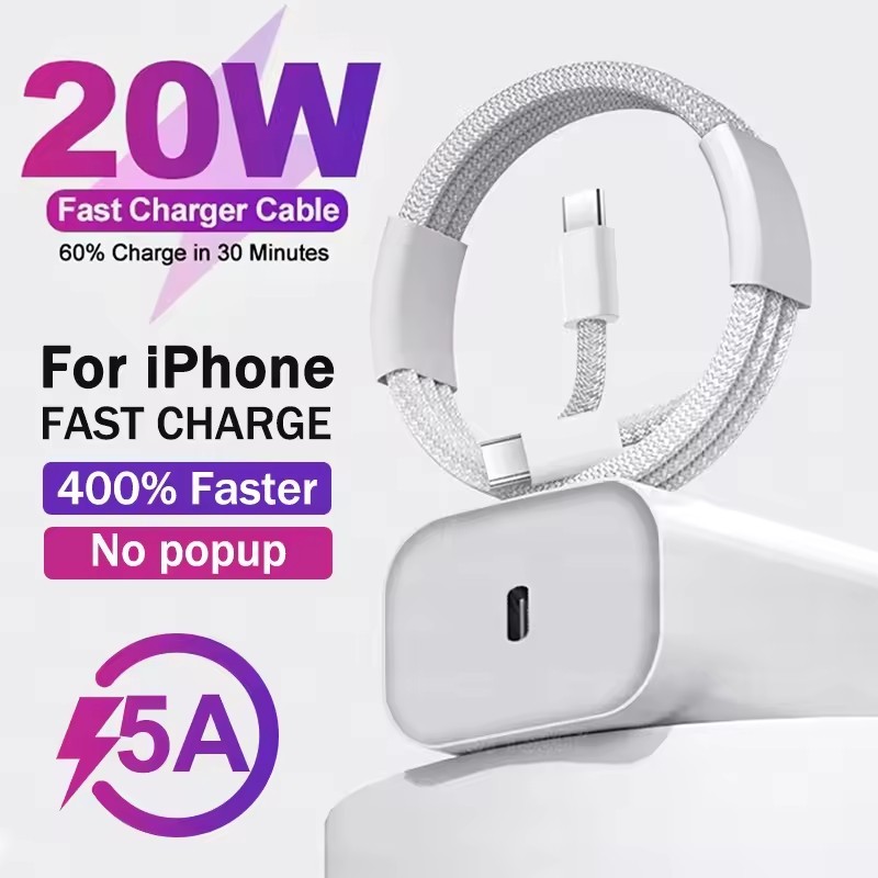 PD Charger 20W Fast Charging USB Type C Power Adapter สําหรับ iPhone Apple 17 16 15 Pro Max iPad Xia