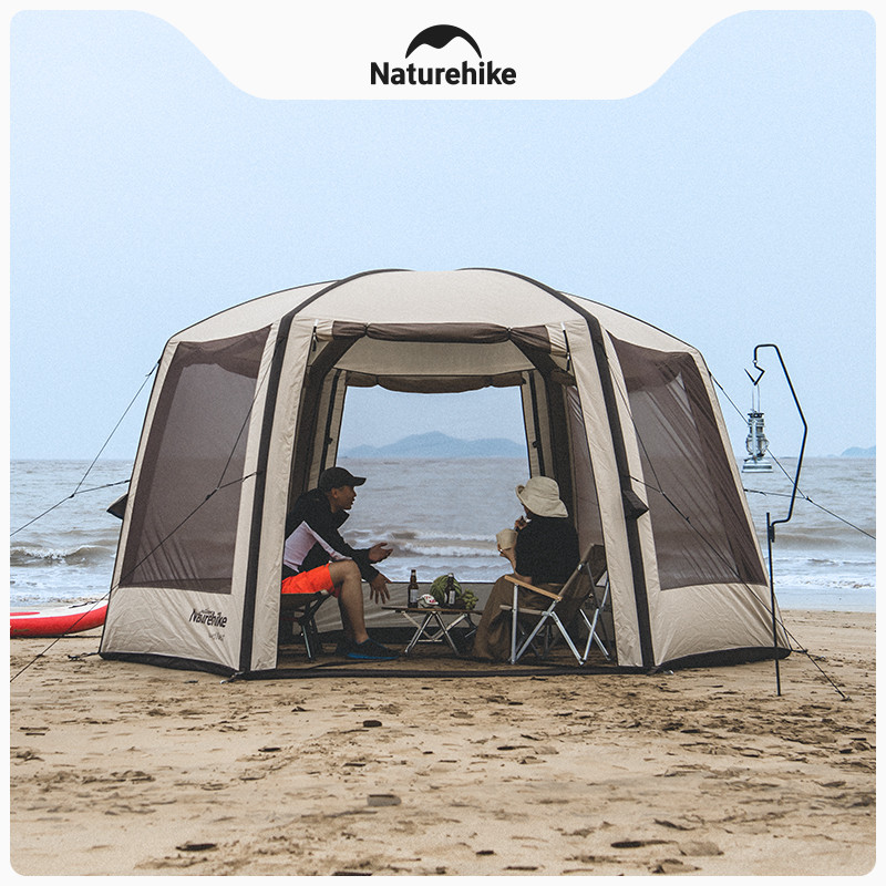 Naturehike Naturehike หกเหลี่ยม Inflatable Pergola กันฝนครีมกันแดดกันสาดขนาดใหญ่กลางแจ้ง Camping เต็