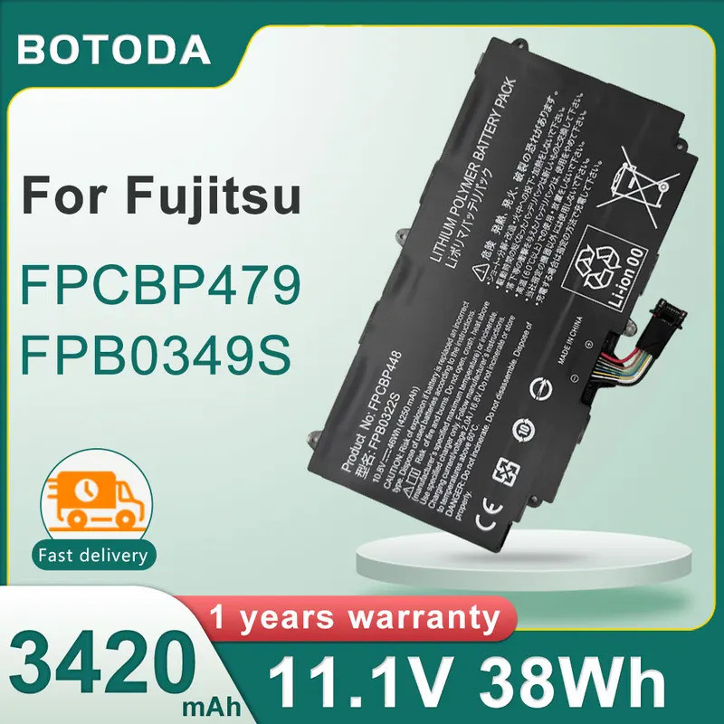 BOTODA 11.1V 38Wh 3420mAh FPCBP479 FPB0349S แบตเตอรี่แล็ปท็อปสําหรับ Fujitsu Stylistic Q616 Q665 Q73