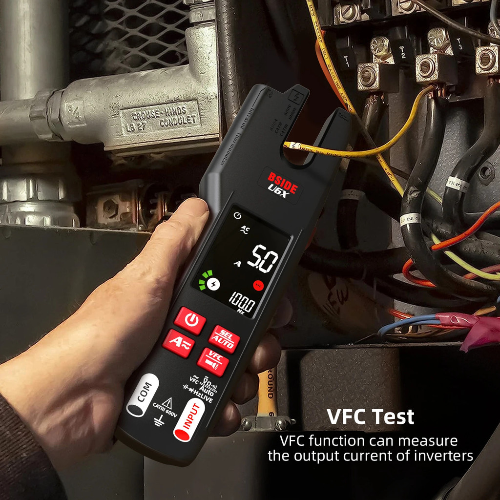 ประสิทธิภาพที่มีประสิทธิภาพ BSIDE U6X U-Shape AC/DC Clamp Meter ชาร์จอินฟราเรดวัดอุณหภูมิการตรวจจับอ