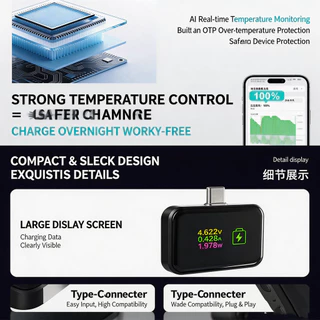 140W USB C อะแดปเตอร์ตัดไฟอัตโนมัติ,ตัวป้องกันการเชื่อมต่อการชาร์จเต็มรูปแบบ, Type C Fast Charging Battery Saver สําหรับแท็บเล็ตโทรศัพท์