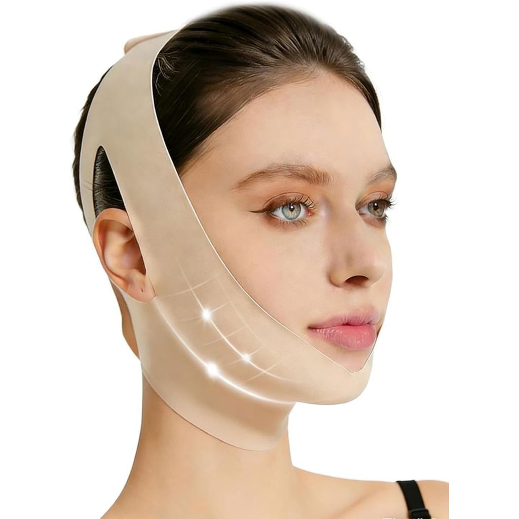 Collagen Face Sculpt Wrap พร้อมเส้นด้ายคอลลาเจนสําหรับ Instant Lifting & Jawline Firming, V-Line Lif