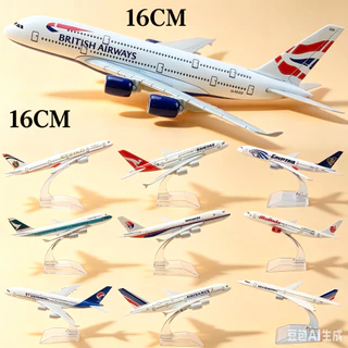 โลหะ 16 ซม. (Die-Cast) โบอิ้ง 747 777 787 1:400 Scale Model Airplane Worldwide Aeroplane Model Toy Gift