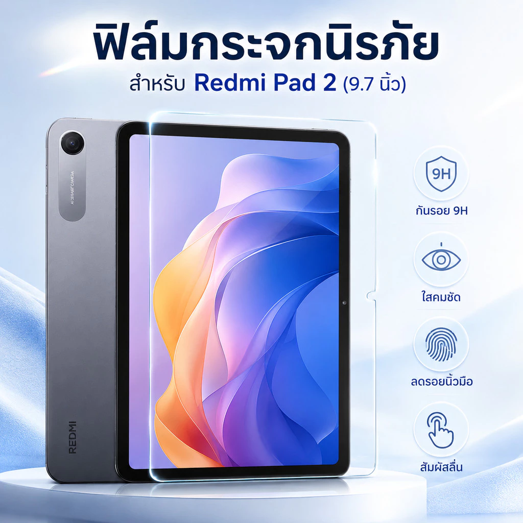 ฟิล์มกระจก Xiaomi Redmi Pad SE 11 นิ้ว Redmi Pad 2 9.7 2026 Pad 6 Pad 8 Pro Tempered Glass กันรอยหน้าจอ
