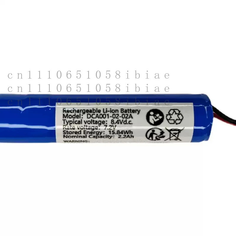คุณภาพสูง DCA001-02-02A 8.4Vd.c 7.2V 15.84Wh 2.2Ah ชุดแบตเตอรี่ลิเธียมแบบชาร์จไฟได้