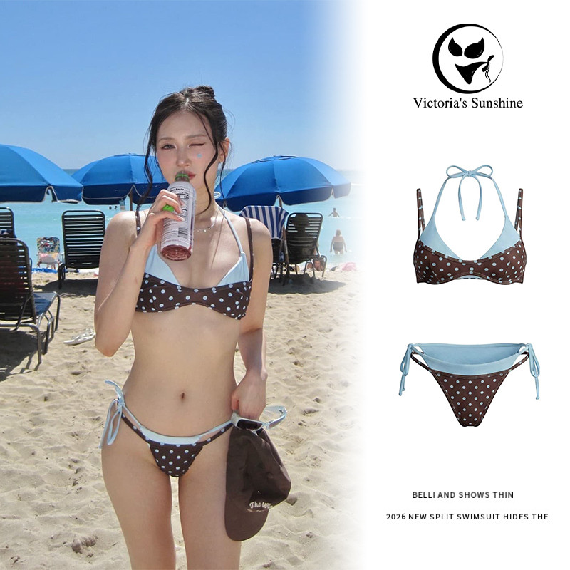 ชุดว่ายน้ำ bikini ทูพีช  บิกินี่ผู้หญิง  เว้าหลัง  sexy สไตล์ฤดูร้อนใหม่ เที่ยวทะเล#1226