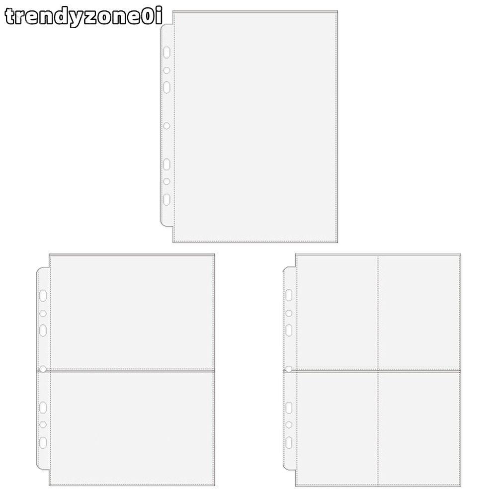 TRENDYZONE0I 10 ชิ้น A5 Kpop Photocard Binder, หลายกระเป๋าโปร่งใส Kpop Photocard Binder แผ่น, แฟชั่น