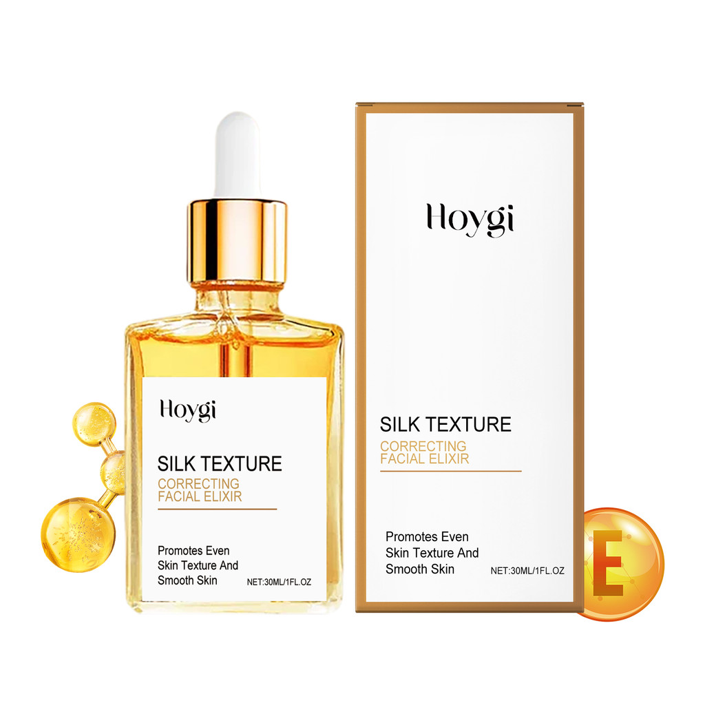 Hoygi Vitamin E Facial Elixir Oil, Lightweight Silk Finish Correcting Facial Oil, บํารุงผิวแห้งสําหร