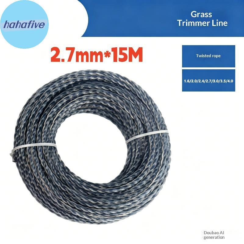HAHA Tear Resistance Core-Reinforced Grass Trimmer Line 2.0-4.0 มม.15 M Spool สําหรับ Patio Bayard สนามหญ้าวัชพืช TH