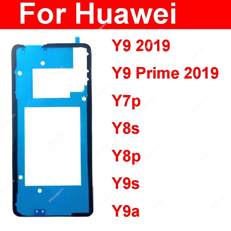 สําหรับ Huawei Y7p Y8s Y9s Y9a Y9 2019 Prime ฝาหลังแบตเตอรี่กาวสติกเกอร์กาวด้านหน้าหน้าจอ LCD สติกเก