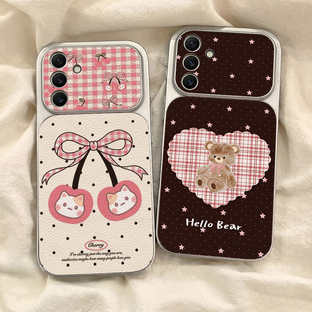 กระต่ายน้อยน่ารัก เคส For Samsung S26 A07 A17 A27 A37 A57 A56 A36 A16 A06 A35 A55 A15เคสโทรศัพท์หนังแกะ เคสโทรศัพท์